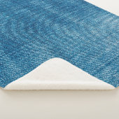 Couverture Sherpa Le jean bleu texture gros plan. jean denim bleu (3/4)