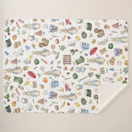 Couverture Sherpa Le lapin Peter (Devant (Horizontal))