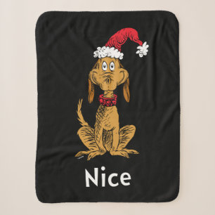Couverture Sherpa Le Max du Grinch Chapeau de Père Noël
