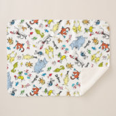 Couverture Sherpa Le monde de Dr Seuss Pattern (Devant (Horizontal))