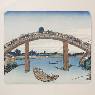 Couverture Sherpa Le mont Housai Fuji vu d'en bas Pont Homme