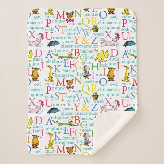 Couverture Sherpa Le Motif ABC du Dr Seuss avec des mots (Devant)