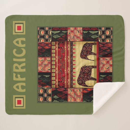 Couverture Sherpa Le patchwork africain (Devant (Horizontal))
