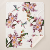 Couverture Sherpa Le Plumeria d'oiseau de colibri fleurit la (Devant)