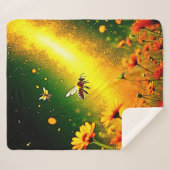 Couverture Sherpa Le pollen doré des abeilles explose Joy Design (Devant (Horizontal))