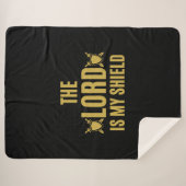 Couverture Sherpa Le Seigneur Est Ma Citation Du Bouclier (Devant (Horizontal))