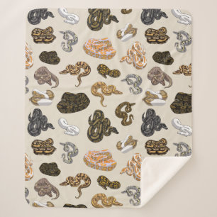 Couverture Sherpa Le serpent de python de boule Morph le motif
