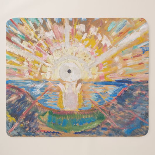 Couverture Sherpa Le Soleil | Edvard Munch | (Devant (Horizontal))