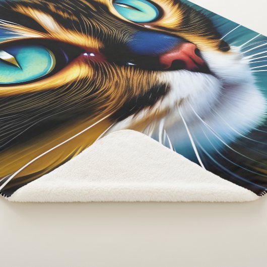 Couverture Sherpa Le visage d'un mignon Lynx pointe Siamese (3/4)