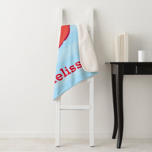 Couverture Sherpa Le visage souriant d'Elmo | Ajouter Votre Nom (En situation)