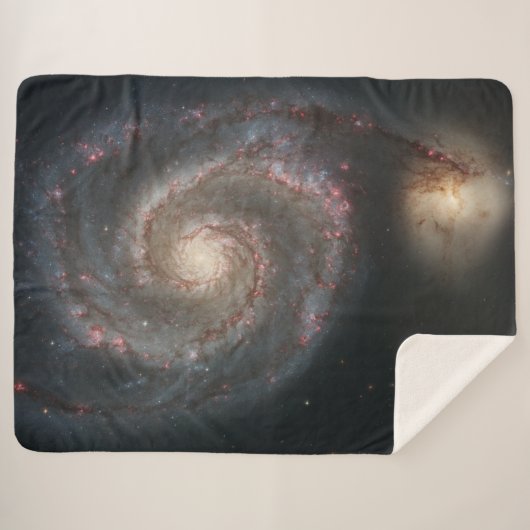 Couverture Sherpa Le Whirlpool Galaxy M51 & Companion dans l'espace (Devant (Horizontal))