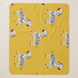 Couverture Sherpa Le zèbre des enfants : Motif amusant sans couture