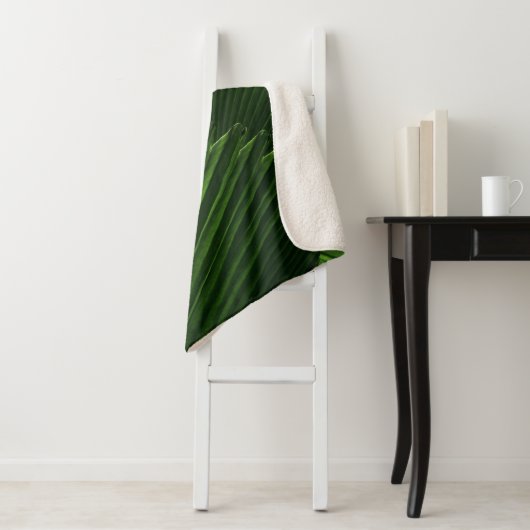 Couverture Sherpa Leaf Background (En situation)
