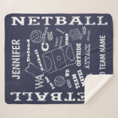 Couverture Sherpa Lecteur de netball chalkboard style sherpa couvert (Devant (Horizontal))