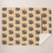 Couverture Sherpa "L'élégance dorée se déploie" (Devant (Horizontal))