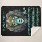 Couverture Sherpa Leo Zodiac – Radiant Strength and Solar Majesty (Devant (Horizontal))