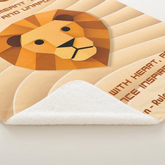 Couverture Sherpa Leo Zodiac Sign Modern 3D Astrology Design (3/4)