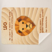 Couverture Sherpa Leo Zodiac Sign Modern 3D Astrology Design (Devant (Horizontal))