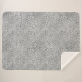 Couverture Sherpa Leopard argenté gris Meow Kitty Cat (Devant (Horizontal))