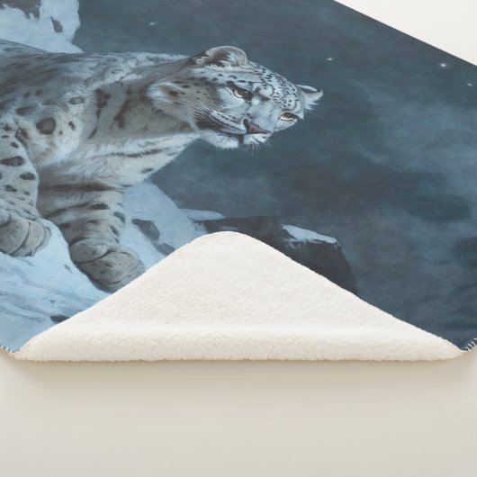 Couverture Sherpa Léopard des neiges et Pleine lune (3/4)
