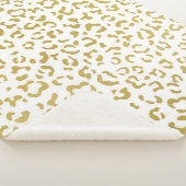 Couverture Sherpa Leopard d'or, Parties scintillant d'or, Empreinte (3/4)