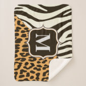 Couverture Sherpa Leopard et Zebra (Devant)