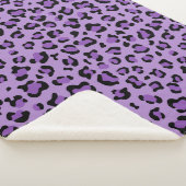 Couverture Sherpa Leopard Print, Léopard Spots, Purple Leopard (3/4)