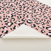Couverture Sherpa Léopard Print, Léopard Spots, Rose Léopard (3/4)