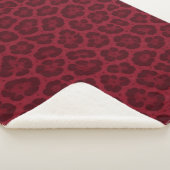 Couverture Sherpa Léopard Rouge (3/4)