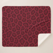Couverture Sherpa Léopard Rouge (Devant (Horizontal))