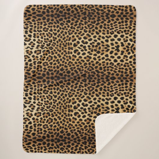 Couverture Sherpa Leopard Skin Pattern (Devant)