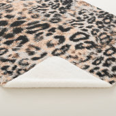 Couverture Sherpa Leopard texture, leopard animal print pattern (3/4)