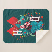 Couverture Sherpa L'équipe du suicide | Harley Quinn Floral Diamond (Devant (Horizontal))