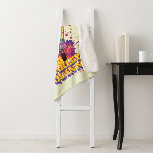 Couverture Sherpa L'équipe du suicide | Harley Quinn Flowers & Rainb (En situation)