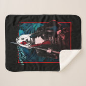 Couverture Sherpa L'équipe du suicide | Harley Quinn & Green Ferns (Devant (Horizontal))