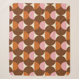 Couverture Sherpa les années 70 rétro vintage motif background vinta
