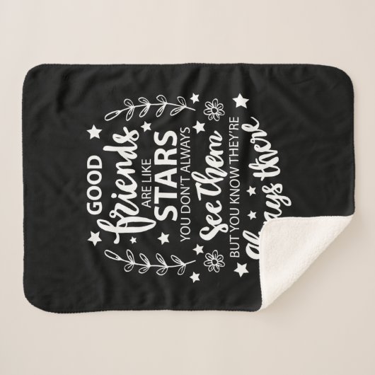 Couverture Sherpa Les Bons Amis Sont Comme Des Étoiles (Devant (Horizontal))