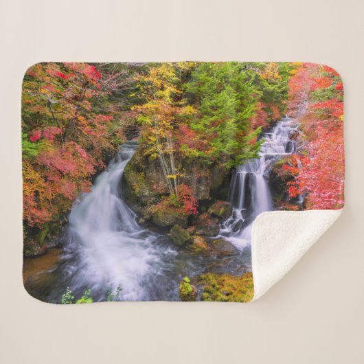 Couverture Sherpa Les cascades | Cascades de Faucet Nikko Japon Chut (Devant (Horizontal))