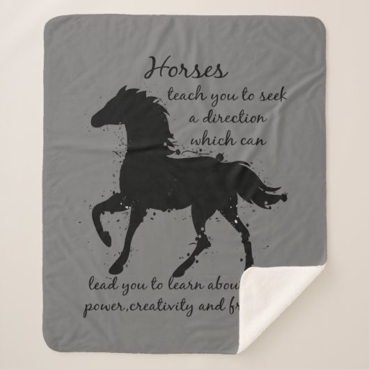 Couverture Sherpa Les Chevaux De Citation Inspirationnels Peuvent No (Devant)
