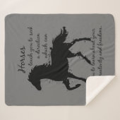 Couverture Sherpa Les Chevaux De Citation Inspirationnels Peuvent No (Devant (Horizontal))