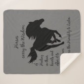 Couverture Sherpa Les Chevaux De Citation Inspirationnels Peuvent No (Devant (Horizontal))