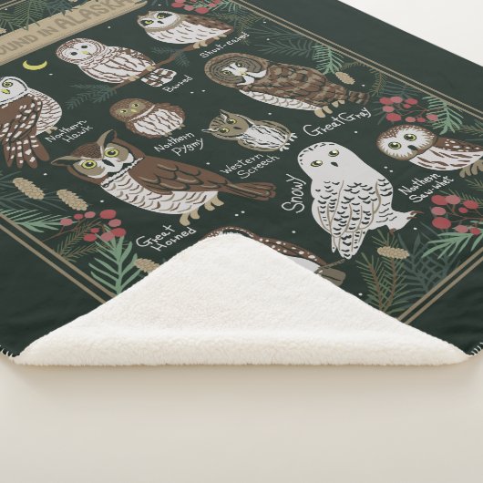 Couverture Sherpa Les Chouettes trouvées en Alaska Sherpa Blanket (3/4)