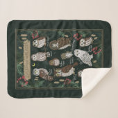 Couverture Sherpa Les Chouettes trouvées en Alaska Sherpa Blanket (Devant (Horizontal))