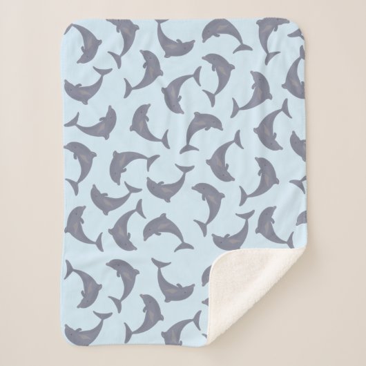 Couverture Sherpa Les dauphins dans le Motif marin (Devant)