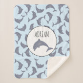 Couverture Sherpa Les dauphins dans le Motif marin (Devant)