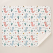 Couverture Sherpa Les dinosaures ! Sherpa Blanket (Devant (Horizontal))