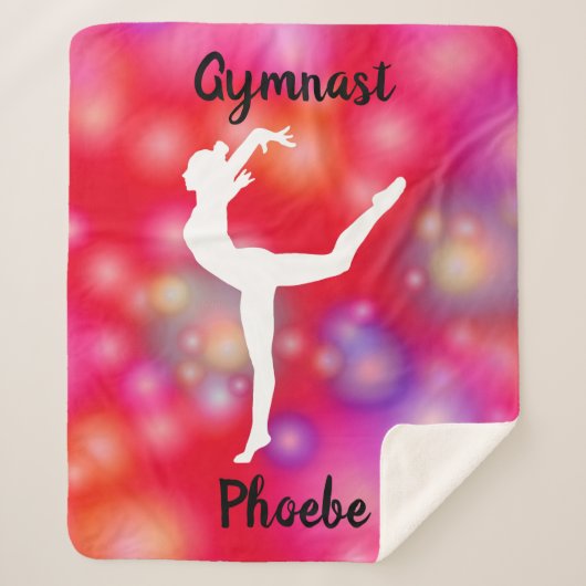 Couverture Sherpa Les filles Gymnastique bulle amusant (Devant)