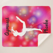 Couverture Sherpa Les filles Gymnastique bulle amusant (Devant (Horizontal))
