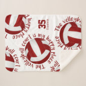 Couverture Sherpa les filles maroon blanc terrain de volley-ball lie (Devant (Horizontal))