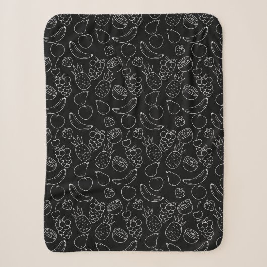 Couverture Sherpa Les Fruits sautés | Fruit surface pattern 2 (Devant)
